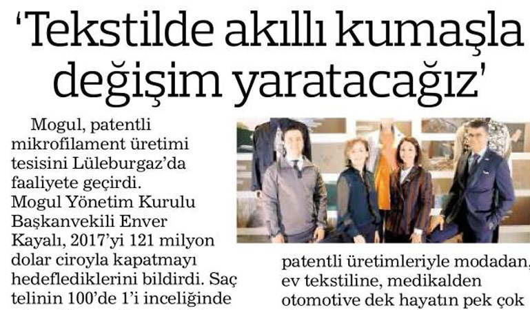 Tekstilde ak\ll\ kumaşla değişim yaratacağ\z