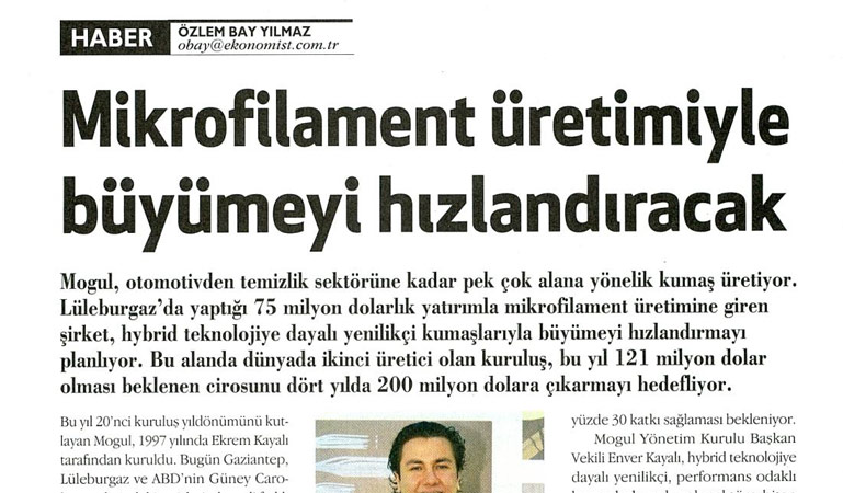 Mikrofilament üretimiyle büyümeyi h\zland\racak